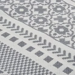 VidaXL Tapis Gris Et Blanc 80x150 Cm Coton - Gris -Tapis et paillasson Soldes 57912799 3