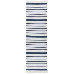 VidaXL Tapis Marine 80x300 Cm Coton - Bleu
