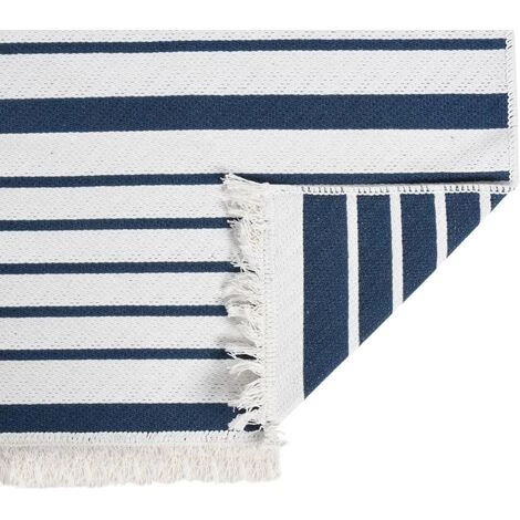 VidaXL Tapis Marine 80x300 Cm Coton - Bleu 4 VidaXL Tapis Marine 80x300 Cm Coton - Bleu – Image 4