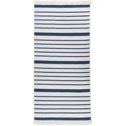 VidaXL Tapis Marine 100x200 Cm Coton - Bleu