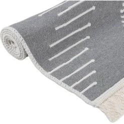 VidaXL Tapis Gris Foncé 100x300 Cm Coton - Gris 9 VidaXL Tapis Gris Foncé 100x300 Cm Coton - Gris -Tapis et paillasson Soldes 57912814 5