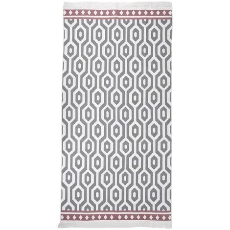 VidaXL Tapis Gris 80x150 Cm Coton - Gris 1 VidaXL Tapis Gris 80x150 Cm Coton - Gris