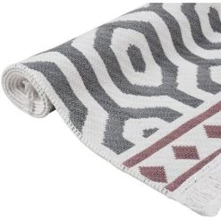 VidaXL Tapis Gris 100x200 Cm Coton - Gris -Tapis et paillasson Soldes 57912819 5