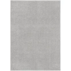 VidaXL Tapis à Poils Courts 120x170 Cm Gris Clair - Gris