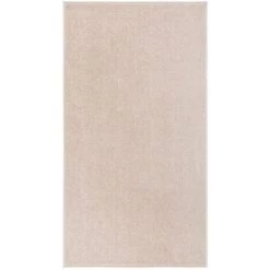 VidaXL Tapis à Poils Courts 80x150 Cm Beige Foncé - Beige