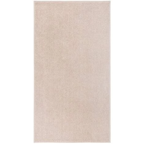 VidaXL Tapis à Poils Courts 80x150 Cm Beige Foncé - Beige 1 VidaXL Tapis à Poils Courts 80x150 Cm Beige Foncé - Beige