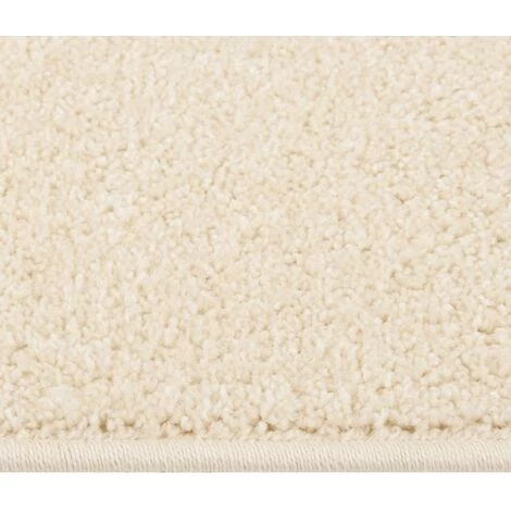 VidaXL Tapis à Poils Courts 120x170 Cm Crème - Crème 2 VidaXL Tapis à Poils Courts 120x170 Cm Crème - Crème – Image 2