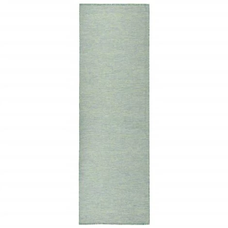 VidaXL Tapis à Tissage Plat D'extérieur 80x250 Cm Turquoise - Turquoise 1 VidaXL Tapis à Tissage Plat D'extérieur 80x250 Cm Turquoise - Turquoise