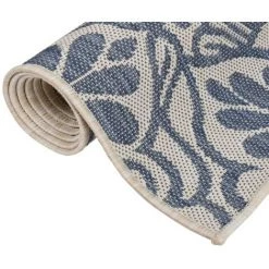 VidaXL Tapis à Tissage Plat D'extérieur 80x250 Cm Motif Bleu - Bleu -Tapis et paillasson Soldes 57912981 3