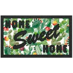 1001KDO POUR LA MAISON Tapis Entree Cactus Home Sweet Home