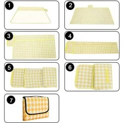 PERLE RARE Couverture De Pique-Nique Couverture De Plage Tapis De Pique-Nique Couverture De Camping Imperméable Anti-Sable Pour Famille Amis Plage Camping Voyage Utilisation (90 * 150, Jaune) 9 PERLE RARE Couverture De Pique-Nique Couverture De Plage Tapis De Pique-Nique Couverture De Camping Imperméable Anti-Sable Pour Famille Amis Plage Camping Voyage Utilisation (90 * 150, Jaune) -Tapis et paillasson Soldes 58039573 5
