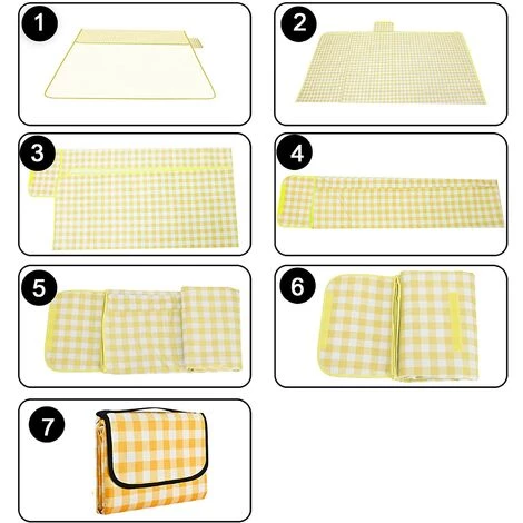 PERLE RARE Couverture De Pique-Nique Couverture De Plage Tapis De Pique-Nique Couverture De Camping Imperméable Anti-Sable Pour Famille Amis Plage Camping Voyage Utilisation (90 * 150, Jaune) 5 PERLE RARE Couverture De Pique-Nique Couverture De Plage Tapis De Pique-Nique Couverture De Camping Imperméable Anti-Sable Pour Famille Amis Plage Camping Voyage Utilisation (90 * 150, Jaune) – Image 5