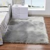 LANGRAY Imitation Peau De Mouton Canapé Coussin De Sol Cachemire Coussin Complet Gris 40*60cm