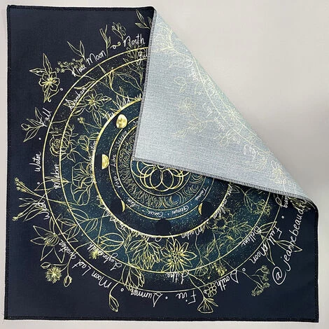 DONTODENT Tapis De Tarot Divinatoire De Table - Tapis De Cartes À Jouer Tarot , Accessoires De Jeux De Cartes Tarots Pour La Décoration Intérieure - 06#60*60cm 2 DONTODENT Tapis De Tarot Divinatoire De Table - Tapis De Cartes À Jouer Tarot , Accessoires De Jeux De Cartes Tarots Pour La Décoration Intérieure - 06#60*60cm – Image 2