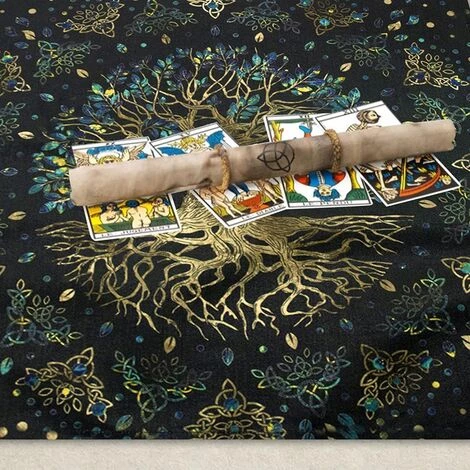 DONTODENT Tapis De Tarot Divinatoire De Table - Tapis De Cartes À Jouer Tarot , Accessoires De Jeux De Cartes Tarots Pour La Décoration Intérieure - 05#60*60cm 4 DONTODENT Tapis De Tarot Divinatoire De Table - Tapis De Cartes À Jouer Tarot , Accessoires De Jeux De Cartes Tarots Pour La Décoration Intérieure - 05#60*60cm – Image 4