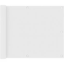 JN.SONGS Brise Vue Pour Balcon Protection UV Protéger Les Écran D'intimité Écran Jardin Avec Oeillets Et Corde - 300 X 90 Cm Blanc