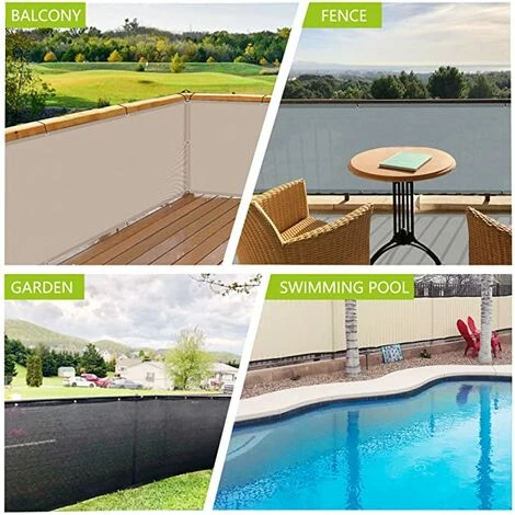 JN.SONGS Brise Vue Pour Balcon Protection UV Protéger Les Écran D'intimité Écran Jardin Avec Oeillets Et Corde - 300 X 90 Cm Blanc 3 JN.SONGS Brise Vue Pour Balcon Protection UV Protéger Les Écran D'intimité Écran Jardin Avec Oeillets Et Corde - 300 X 90 Cm Blanc – Image 3