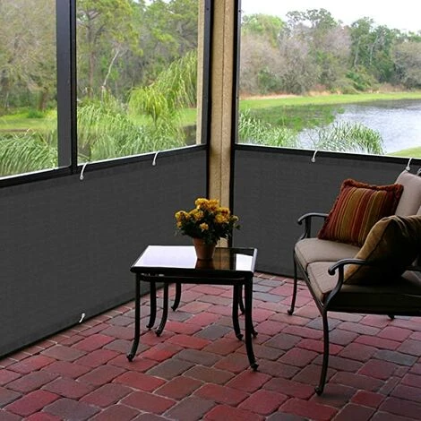 JN.SONGS Brise Vue Pour Balcon Protection UV Couverture De Confidentialité Écran Jardin Avec Oeillets Et Corde - 300 X 75 Cm Anthracite 2 JN.SONGS Brise Vue Pour Balcon Protection UV Couverture De Confidentialité Écran Jardin Avec Oeillets Et Corde - 300 X 75 Cm Anthracite – Image 2