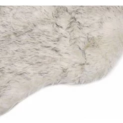 LITZEE Tapis Tapis 60 X 90 Cm Peau De Mouton Synthetique Melange De Gris -Tapis et paillasson Soldes 58112139 3