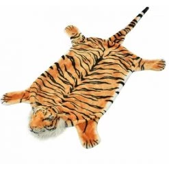 LANGRAY Tapis Tigre En Peluche 144 Cm Marron -Tapis et paillasson Soldes 58139115 4