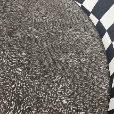 LANGRAY Transfrontalier Noir Et Blanc Vision Stéréo Tapis Rond Salon Table Basse Canapé Couverture 3D Illusion Tapis 60*60cm 4 LANGRAY Transfrontalier Noir Et Blanc Vision Stéréo Tapis Rond Salon Table Basse Canapé Couverture 3D Illusion Tapis 60*60cm – Image 4