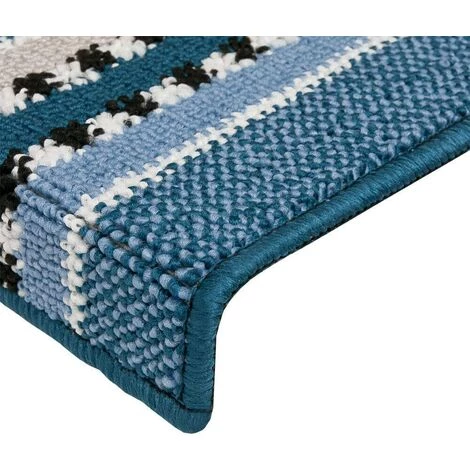 EMMEVI Tapis Adhésive Antidérapant Couverture De Marche De Échelle Vintage - Bleu 3 EMMEVI Tapis Adhésive Antidérapant Couverture De Marche De Échelle Vintage - Bleu – Image 3
