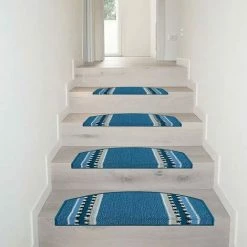 EMMEVI Tapis Adhésive Antidérapant Couverture De Marche De Échelle Vintage - Bleu 9 EMMEVI Tapis Adhésive Antidérapant Couverture De Marche De Échelle Vintage - Bleu -Tapis et paillasson Soldes 58224032 5