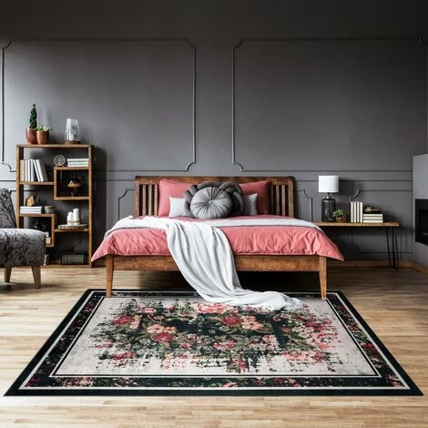 TAPIS PAS CHER Tapis Salon 50x80 Cm Rectangulaire IMPNUM 44 Noir Entrée Adapté Au Chauffage Par Le Sol - Noir 1 TAPIS PAS CHER Tapis Salon 50x80 Cm Rectangulaire IMPNUM 44 Noir Entrée Adapté Au Chauffage Par Le Sol - Noir