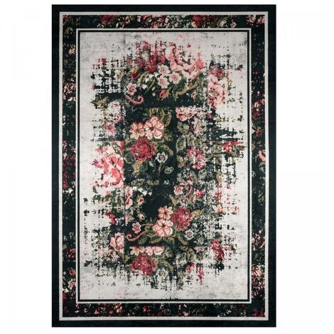 TAPIS PAS CHER Tapis Salon 50x80 Cm Rectangulaire IMPNUM 44 Noir Entrée Adapté Au Chauffage Par Le Sol - Noir 2 TAPIS PAS CHER Tapis Salon 50x80 Cm Rectangulaire IMPNUM 44 Noir Entrée Adapté Au Chauffage Par Le Sol - Noir – Image 2