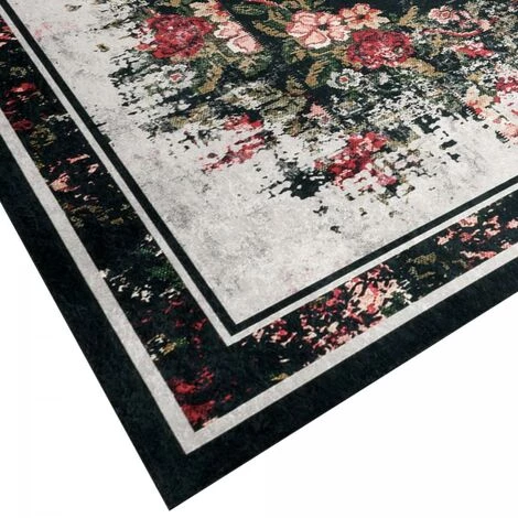 TAPIS PAS CHER Tapis Salon 50x80 Cm Rectangulaire IMPNUM 44 Noir Entrée Adapté Au Chauffage Par Le Sol - Noir 4 TAPIS PAS CHER Tapis Salon 50x80 Cm Rectangulaire IMPNUM 44 Noir Entrée Adapté Au Chauffage Par Le Sol - Noir – Image 4