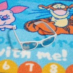 UNAMOURDETAPIS Tapis Enfant 50x80 Cm Rectangulaire WINNIE COUNT WITH ME Bleu Chambre Adapté Au Chauffage Par Le Sol - Bleu -Tapis et paillasson Soldes 58237444 3