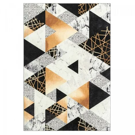 TAPIS PAS CHER Tapis Salon 50x80 Cm Rectangulaire IMPNUM 37 Noir Entrée Adapté Au Chauffage Par Le Sol - Noir 2 TAPIS PAS CHER Tapis Salon 50x80 Cm Rectangulaire IMPNUM 37 Noir Entrée Adapté Au Chauffage Par Le Sol - Noir – Image 2