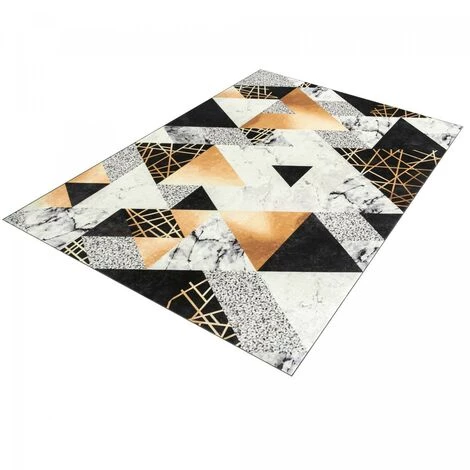 TAPIS PAS CHER Tapis Salon 50x80 Cm Rectangulaire IMPNUM 37 Noir Entrée Adapté Au Chauffage Par Le Sol - Noir 3 TAPIS PAS CHER Tapis Salon 50x80 Cm Rectangulaire IMPNUM 37 Noir Entrée Adapté Au Chauffage Par Le Sol - Noir – Image 3