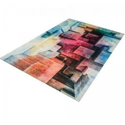 TAPIS PAS CHER Tapis Salon 50x80 Cm Rectangulaire IMPNUM 54 Multicolore Entrée Adapté Au Chauffage Par Le Sol - Multicolore -Tapis et paillasson Soldes 58238217 3