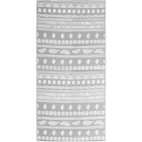 VidaXL Tapis D'extérieur Gris 80x150 Cm PP - Gris 2 VidaXL Tapis D'extérieur Gris 80x150 Cm PP - Gris – Image 2