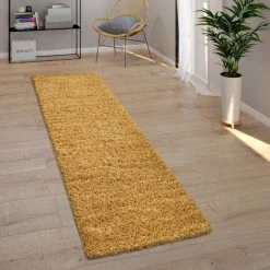 Paco Home Tapis Poils Longs Jaune Salon Shaggy Doux Résistant Moelleux Robuste 60x100 Cm -Tapis et paillasson Soldes 58322181 4