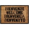 FALSE Paillasson Extérieur Rectangle "Bienvenue" 61x41x2 Cm - SILUMEN