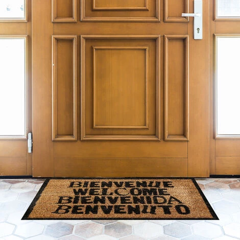 FALSE Paillasson Extérieur Rectangle "Bienvenue" 61x41x2 Cm - SILUMEN 2 FALSE Paillasson Extérieur Rectangle "Bienvenue" 61x41x2 Cm - SILUMEN – Image 2