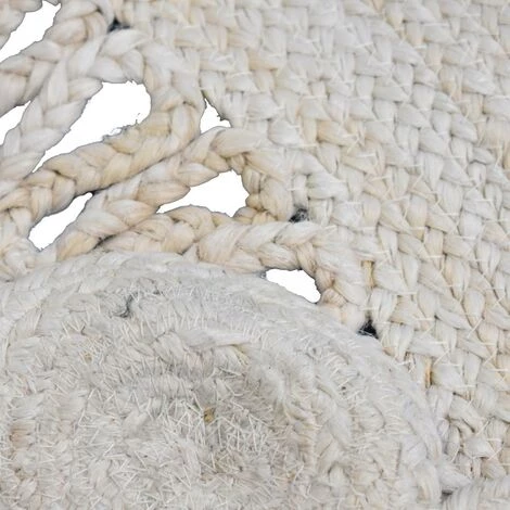 UNAMOURDETAPIS Tapis Rond 70x70 Rond Cm Rond ESPRIT Ecru Entrée Tissé à La Main Jute - Ecru 4 UNAMOURDETAPIS Tapis Rond 70x70 Rond Cm Rond ESPRIT Ecru Entrée Tissé à La Main Jute - Ecru – Image 4