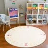 RANIPOBO Tapis D'eveil Enfant 100 Cm Tapis Rond Doux Pour Chambre Salon Salle A Manger