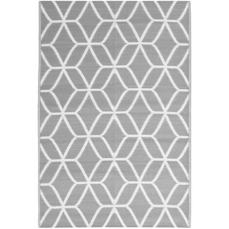 INLIFE Tapis D'extérieur Gris 140x200 Cm PP - Gris 2 INLIFE Tapis D'extérieur Gris 140x200 Cm PP - Gris – Image 2