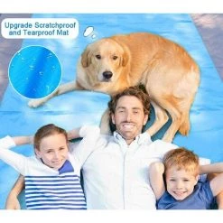 CADEAUX Tapis De Plage, Natte De Plage, Portable Imperméable Tapis De Plage, Serviette Impermea, Serviette De Plage Anti Sable 200x210cm Avec 4 Coins De Fixation Pour Plage,Pique-Nique,Camping,Voyage -Tapis et paillasson Soldes 58700214 3