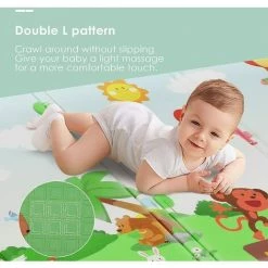 BAMNY Tapis D'éveil Bébé,Tapis De Jeu Enfant,Tapis De Jeu Pour Bébé,Tapis En Mousse Pliable,Tapis De Jeu Bebe,Non Toxique,Antidérapant,Imperméable - 196 X 177 X 1.5 Cm -Tapis et paillasson Soldes 58832341 3