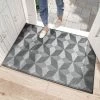 ENLENK Paillasson,Tapis De Porte Antidérapant | Intérieur Ou Extérieur | Absorbant Et Résistant | Lavable à La Machine | Tapis Entrée Intérieur - 50 X 80 Cm,Gris