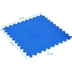 DREMADE DREAMADE Lot De 12 Tapis De Sol Bébé Antidérapants En EVA, 12 Dalles En Mousse Ecologique, Idéal Pour Protection,Sport,Yoga,Exercice, 61X61X1 CM, Multicolore -Tapis et paillasson Soldes 58846039 4