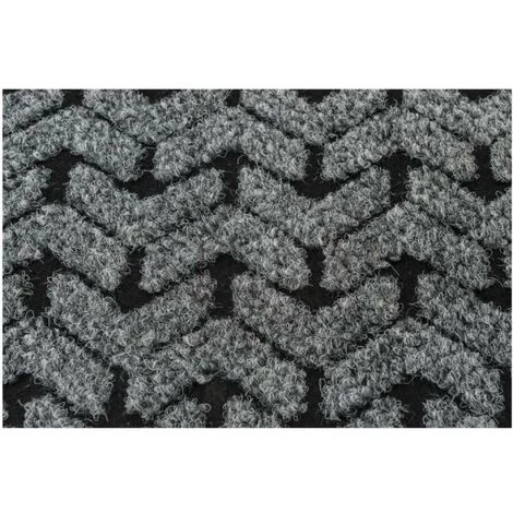 HDI Tapis Chevron Gris Et Noir De 40 X 60 Cm 2 HDI Tapis Chevron Gris Et Noir De 40 X 60 Cm – Image 2