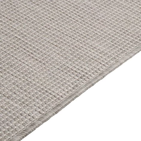 VidaXL Tapis à Tissage Plat D'extérieur 140x200 Cm Taupe - Taupe 4 VidaXL Tapis à Tissage Plat D'extérieur 140x200 Cm Taupe - Taupe – Image 4