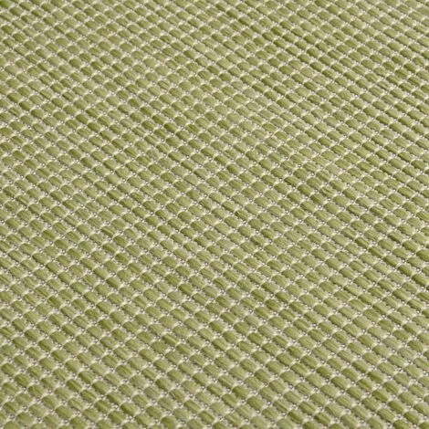 VidaXL Tapis à Tissage Plat D'extérieur 140x200 Cm Vert - Vert 5 VidaXL Tapis à Tissage Plat D'extérieur 140x200 Cm Vert - Vert – Image 5