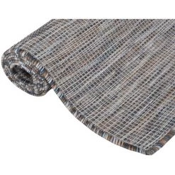 VidaXL Tapis à Tissage Plat D'extérieur 120x170 Cm Marron Et Noir - Noir -Tapis et paillasson Soldes 59118055 3