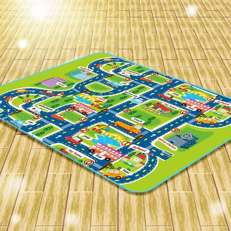 SKECTEN Tapis De Jeu Et D'activité, Non Toxique, Grand Et épais Pour Bébé, Motif Carte De La Ville, Avec Sac De Transport, Pour Enfants 1 SKECTEN Tapis De Jeu Et D'activité, Non Toxique, Grand Et épais Pour Bébé, Motif Carte De La Ville, Avec Sac De Transport, Pour Enfants